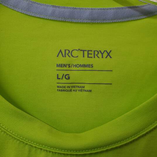Arc'teryx Motus Crew Neck Men's Shirt Lightweight Neon Sized L image number 3