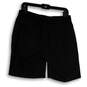 Womens Black Flat Front Slash Pockets Regular Fit Golf Chino Shorts Size 6 image number 2