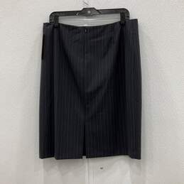 Alex Marie Womens Black White Striped Back Zip Straight & Pencil Skirt Size 12 alternative image