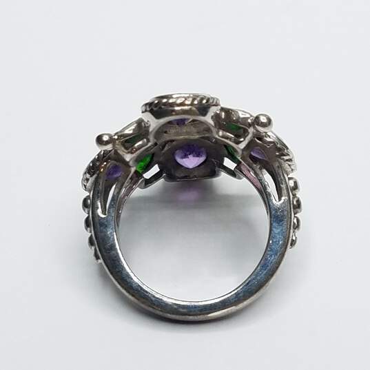 Sterling Silver Asst Gemstone + Glass Ring + Necklace Bundle 2 Pcs 15.0g image number 7