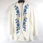 Chico's Women White Embroidered Cardigan Sz 0 image number 1