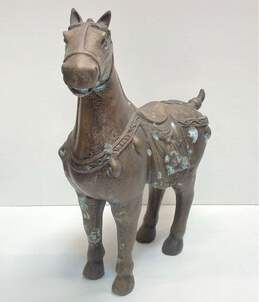 Bronze Tang Horse Statue Oriental Decorative 20 inch Tall Metal Sculpture alternative image