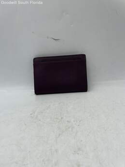 Michael Kors Womens Purple Leather Card Holder Inner Pocket Bifold Wallet alternative image