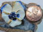 Kenneth Jay Lane White Enamel & Rhinestone Flower Earrings image number 6