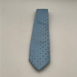 NWT Mens Blue Floral Silk Four-In-Hand Adjustable Pointed Designer Neck Tie
