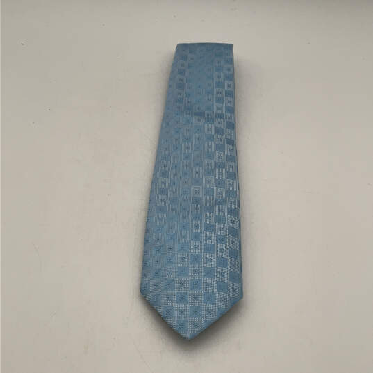 NWT Mens Blue Floral Silk Four-In-Hand Adjustable Pointed Designer Neck Tie image number 1