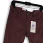 NWT Womens Purple Regular Fit Pockets Stretch Straight Leg Jeans Size 6 image number 3