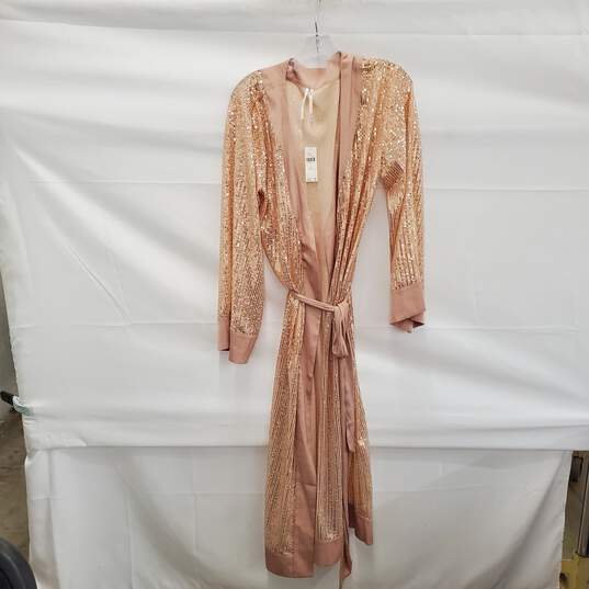 NWT Anthropologie Sequin Robe Pearl M/L image number 1