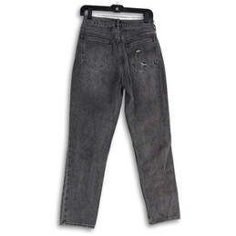 Womens Gray 5-Pocket Design Distressed Medium Wash Skinny Jeans Size 26 alternative image