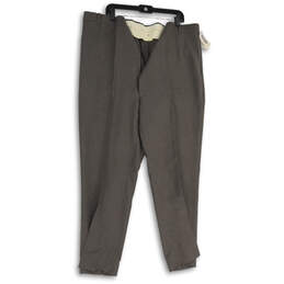 NWT Mens Gray Flat Front Slash Pocket Straight Leg Dress Pants Size 44