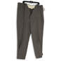 NWT Mens Gray Flat Front Slash Pocket Straight Leg Dress Pants Size 44 image number 1
