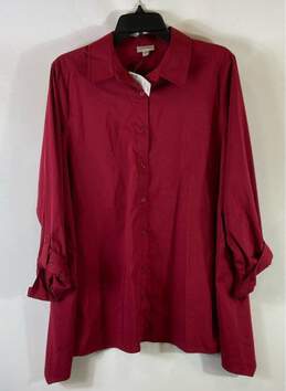 Avenue Red Button Up Top - Size 14/16