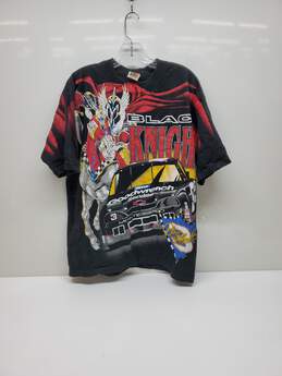 Vintage 90s Dale Earnhardt The Black Knight All Over Print Shirt NASCAR