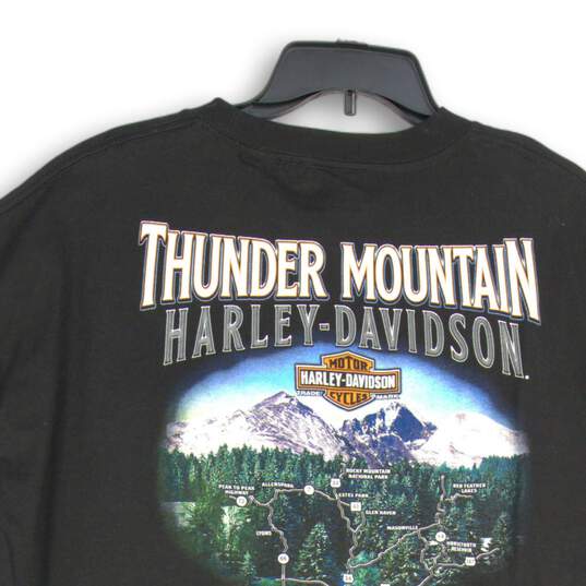 NWT Harley Davidson Mens Black Graphic Print Crew Neck Short Sleeve T-Shirt 2XL image number 4