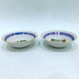 VTG Walt Disney Productions Donald Duck Mickey Mouse Ceramic Cereal Bowls