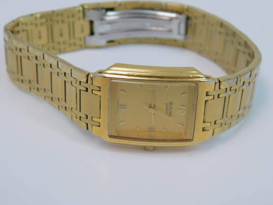 VNTG Women's Bulova Quartz Gold Tone Analog Quartz Watch image number 2