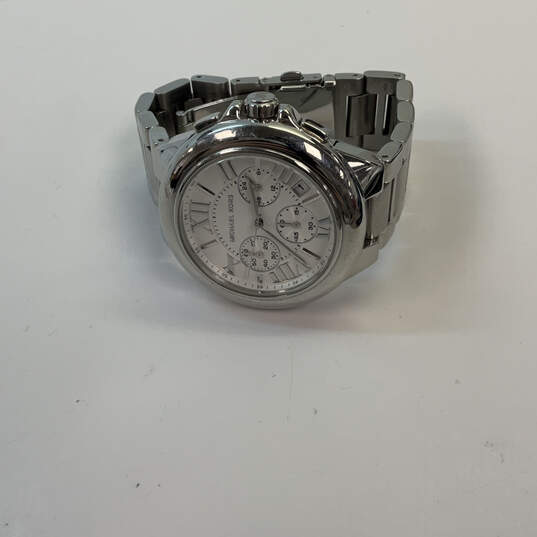 Designer Michael Kors MK-5719 Silver-Tone Stainless Steel Analog Wristwatch image number 3