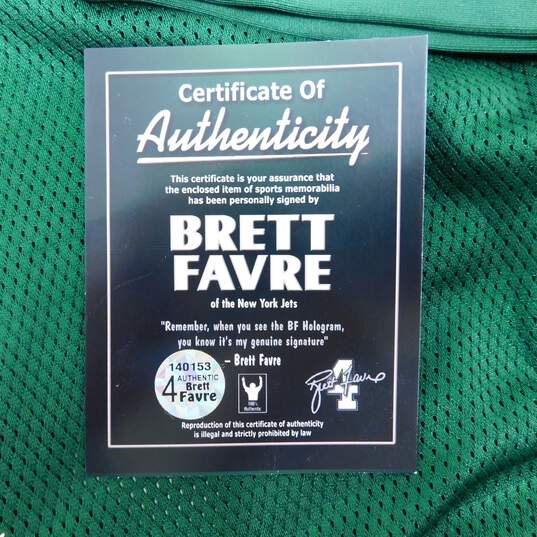 Buy the HOF Brett Favre Autographed Jersey w/ COA New York Jets ...