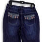 NWT Womens Blue Stretch Denim Pockets Dark Wash Straight Leg Jeans Sizes 8 image number 4