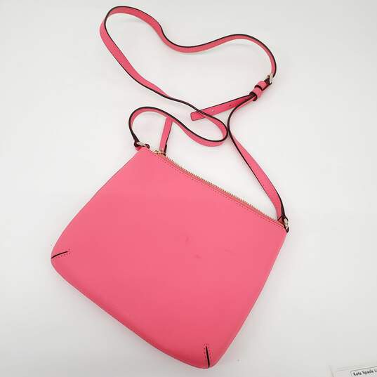 Kate Spade Laurel Way Rima Leather Watermelon Pink Crossbody Bag image number 2