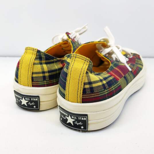 Converse Chuck Taylor Men's Shoes Yellow Plaid Size 11 image number 4