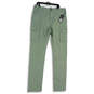 NWT Mens Green Flat Front Slash Pocket Straight Leg Cargo Pants Size 36 image number 1