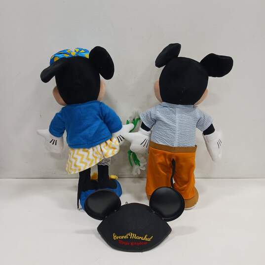 Pair of Disney Parks Mickey & Minnie Mouse Stuffed Plushies image number 2