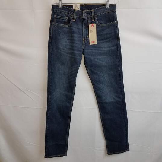 Levis men's 511 slim stretch dark wash jeans 31 x 34 long image number 2