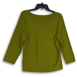 NWT Laura Ashley Womens Green Knitted Round Neck Long Sleeve Pullover Sweater S alternative image