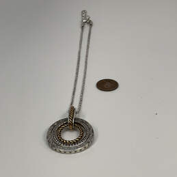 Designer Brighton Two-Tone Round Triple Interlocking Hoop Pendant Necklace alternative image