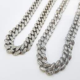 Iced Out Men's Cuban Crystal Chain Necklace collection