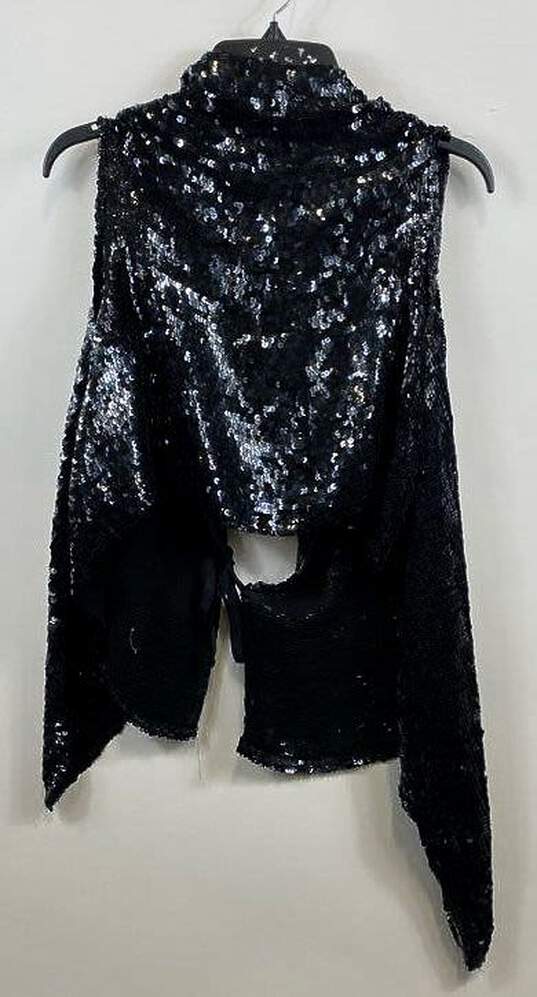 Ann Demulemeester Black Sequined Vest - Size Medium image number 3