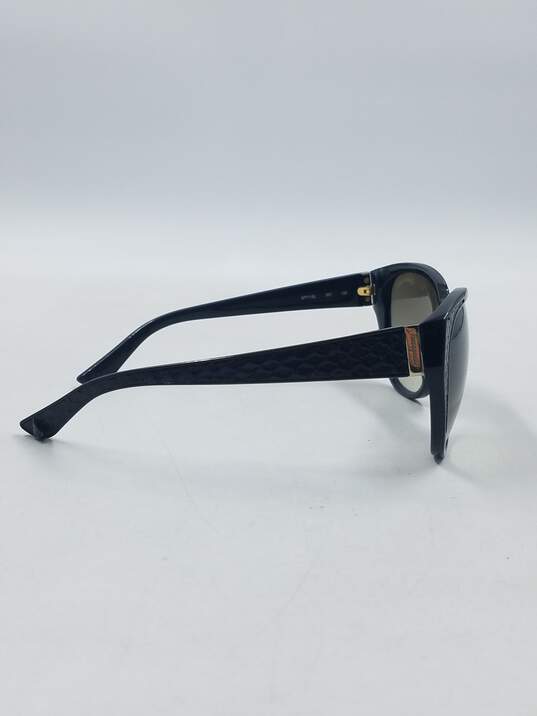 Salvatore Ferragamo Oversized Black Snakeskin Sunglasses image number 5
