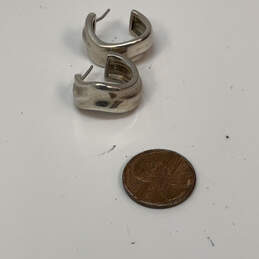 Designer Pandora S925 ALE Sterling Silver Semi Round Shaped Hoop Earrings alternative image