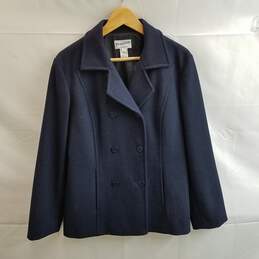 Pendleton Men's Navy Wool Double Breasted Pea Coat Size M