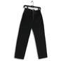 NWT Loft Womens Black Denim High Rise Button Fly Straight Leg Jeans Size 26 image number 1