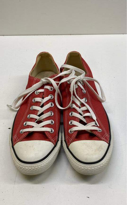Converse All Star Classic Red Low Top Canvas Lace Up Sneakers Men's Size 10 image number 5
