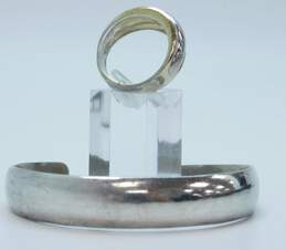 Milor 925 Ring w/Artisan 925 Cuff Bracelet 33.9g