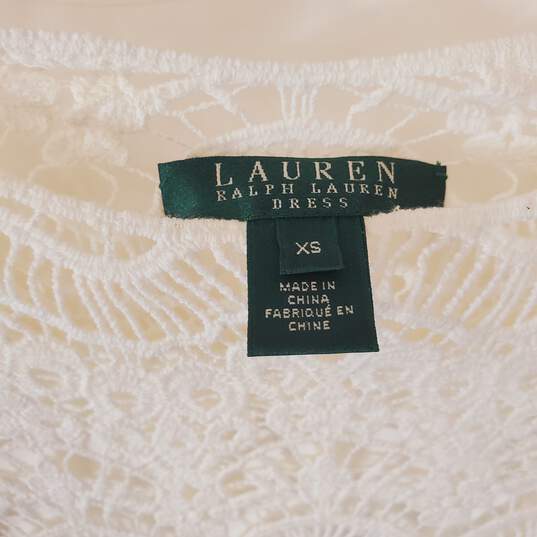 Lauren Ralph Lauren Women Ivory Lace Dress XS image number 3