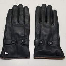 Mio Marino Women's Buttoned Flap Real Leather Gloves
