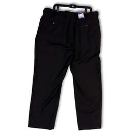 NWT Mens Black Flat Front Slash Pocket Straight Leg Dress Pants Size 40X30 alternative image
