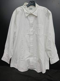L.L. Bean White Button Up Dress Shirt Men's Size 17.5