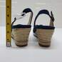 Earth Thara Bermuda Women's Navy Blue Espadrille Wedge Slingback Shoes Size 9 image number 4