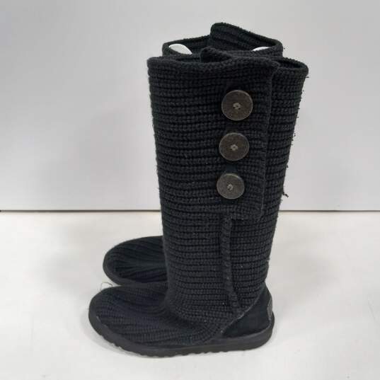 Ugg Women's Black Knit Boots Size 6 image number 1