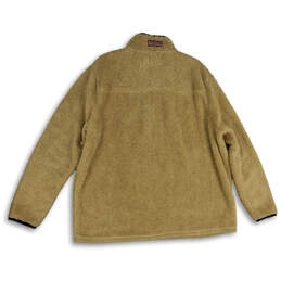 Womens Tan Sherpa Mock Neck Long Sleeve Quarter-Zip Jacket Size XXL alternative image