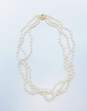 Romantic 14K Yellow Gold Clasp Multi Strand Pearl Necklace 35.0g image number 3