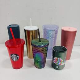 Bundle Of Assorted Starbucks Metal Drinking Cups