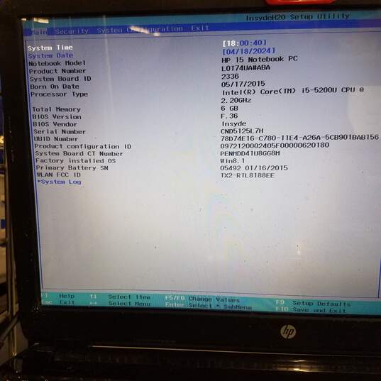 HP 15in Black Laptop Intel i5-5200U CPU 6GB RAM 720GB HDD image number 9