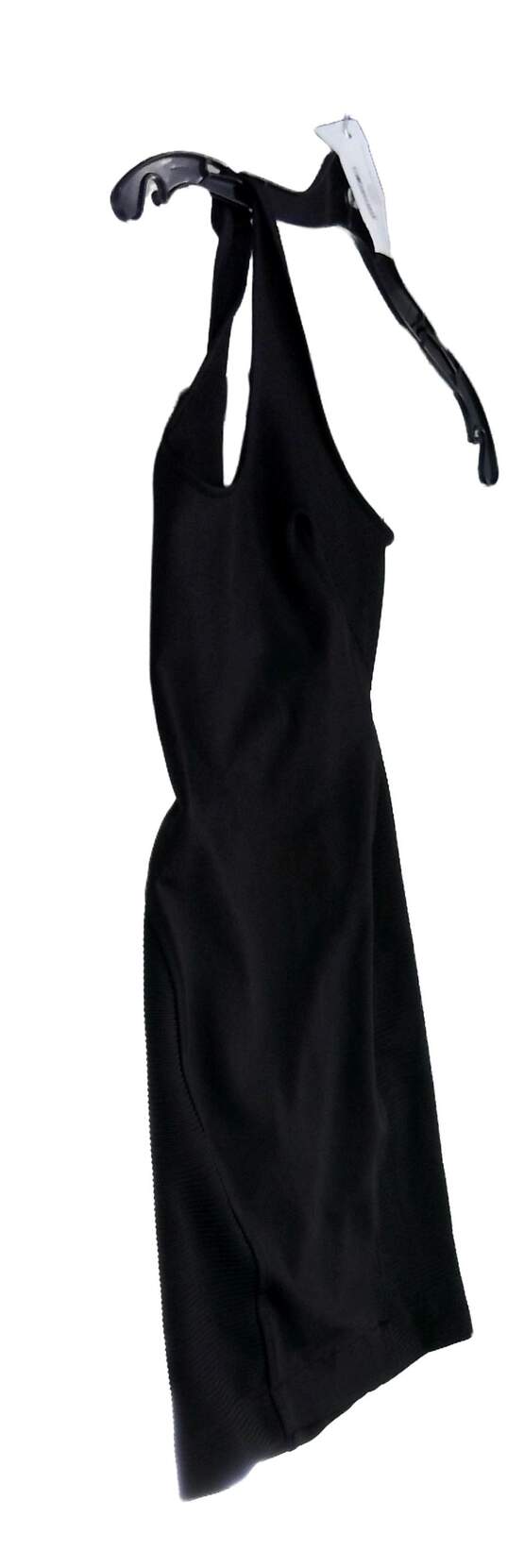 NWT Womens Black Sleeveless One Shoulder Mini Dress Size 0 image number 2
