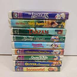 Vintage Bundle of Nine Assorted Disney Animation VHS Tapes